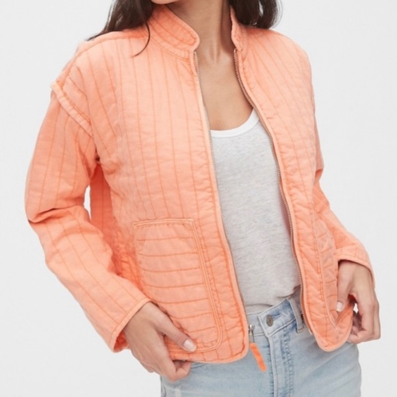 GAP Jackets & Blazers - Gap Quilted Jacket Pink Coral